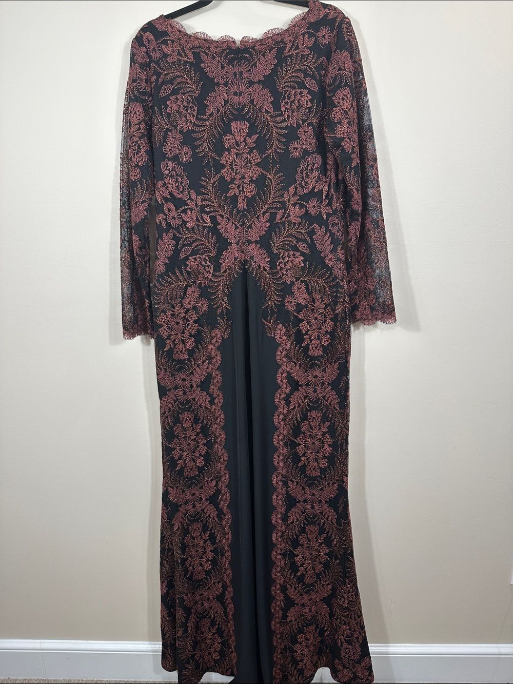 Tadashi Shoji Ashton Evening Formal Mother of the Bride Gown Dress Lace Size 16 - Picture 2 of 6
